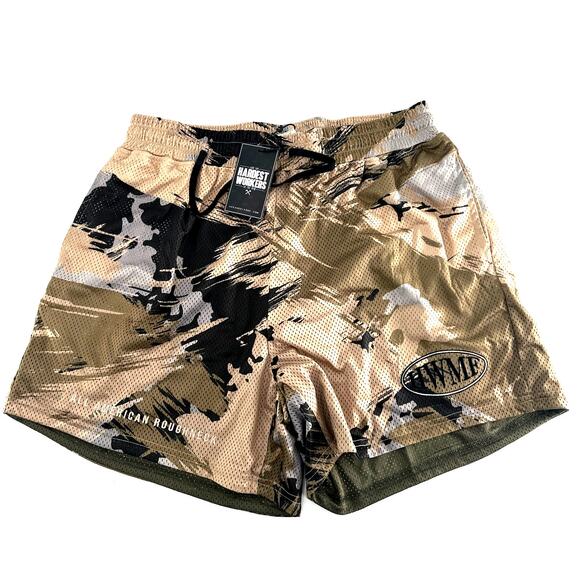 AAR Men's Brown Cliffside Camo Mesh Shorts Size L - Picture 5 of 12